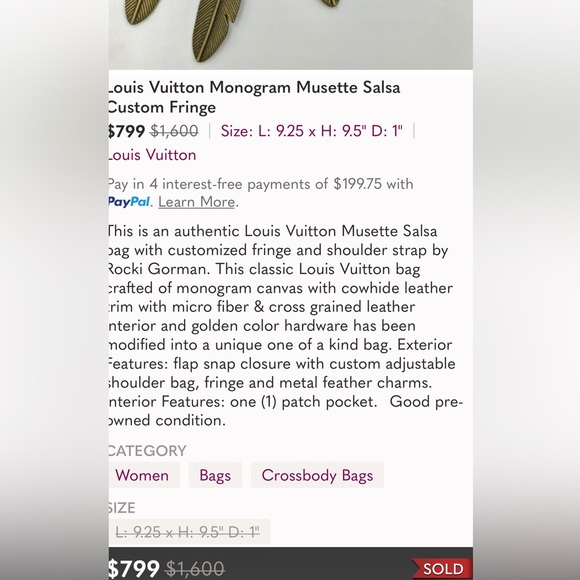 Louis Vuitton Monogram Musette Salsa Custom Fringe - Picture 10 of 10